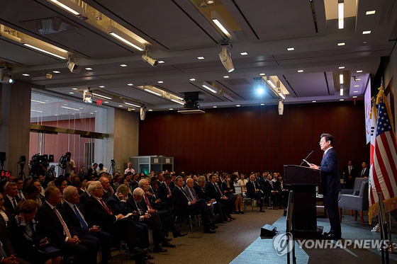 이재명 대통령, 미국 오피니언 리더들과 간담회에서 한미동맹의 미래지향적 발전 강조 이재명 대통령, 미국 오피니언 리더들과 간담회에서 한미동맹의 미래지향적 발전 강조