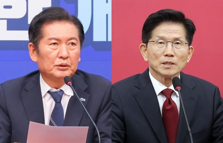 정청래, 통합진보당 사례로 국민의힘 해산 주장…김문수 “민주당이야말로 해산 대상” 정청래, 통합진보당 사례로 국민의힘 해산 주장…김문수 “민주당이야말로 해산 대상”