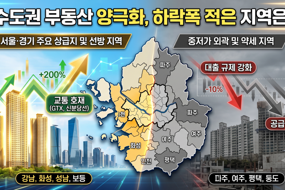 수도권 부동산 양극화, 하락폭 적은 지역은?